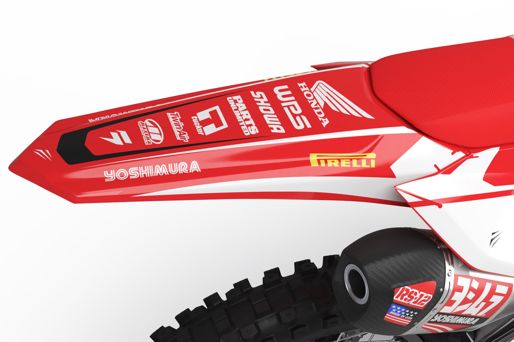 "Wing Man" Red Honda Graphics